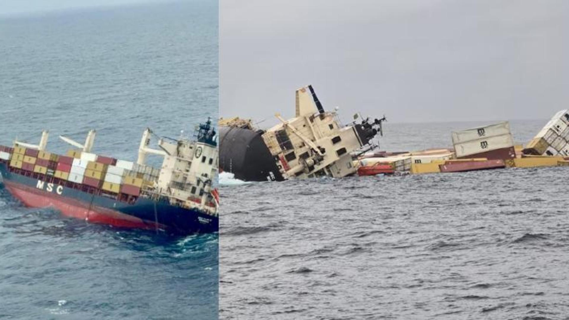 Alarma en el océano Índico: se hunde el portacontenedores MSC Elsa III con 640 contenedores a bordo